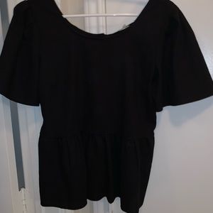Black peplum top runs small fits like a medium